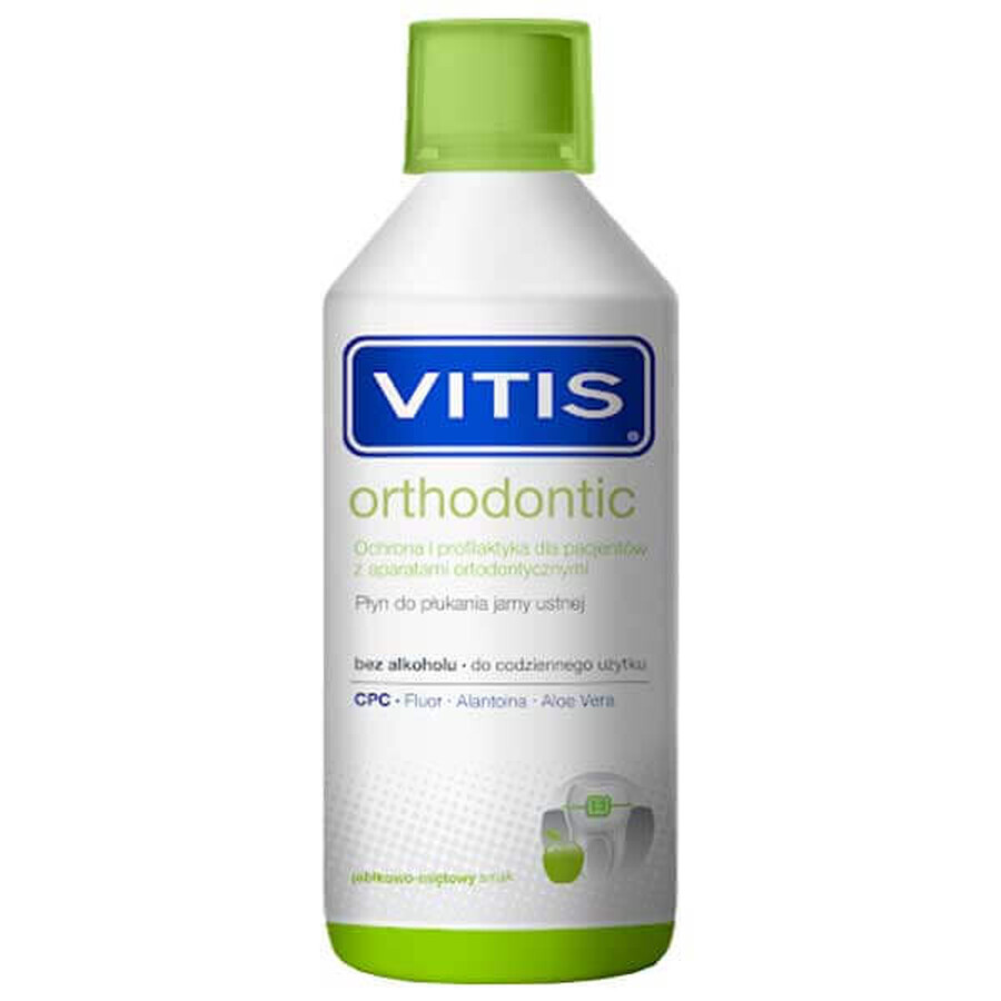 Vitis Orthodontic, bain de bouche, sans alcool, 500 ml