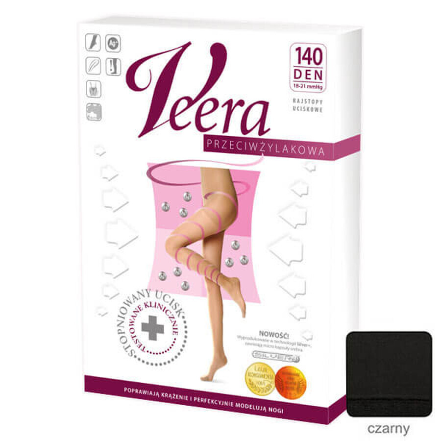 Veera Przeciwżylakowa, collants de compression, 140 den, taille 1, noir