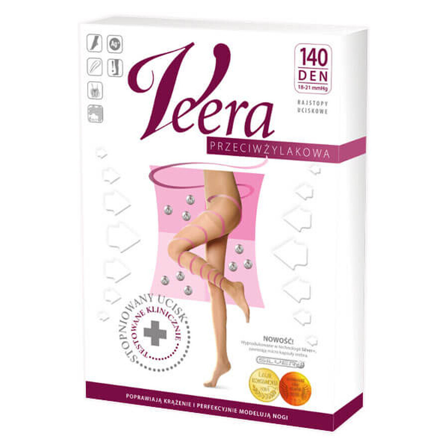 Veera Przeciwżylakowa, collants de compression, 140 den, taille 1, noir