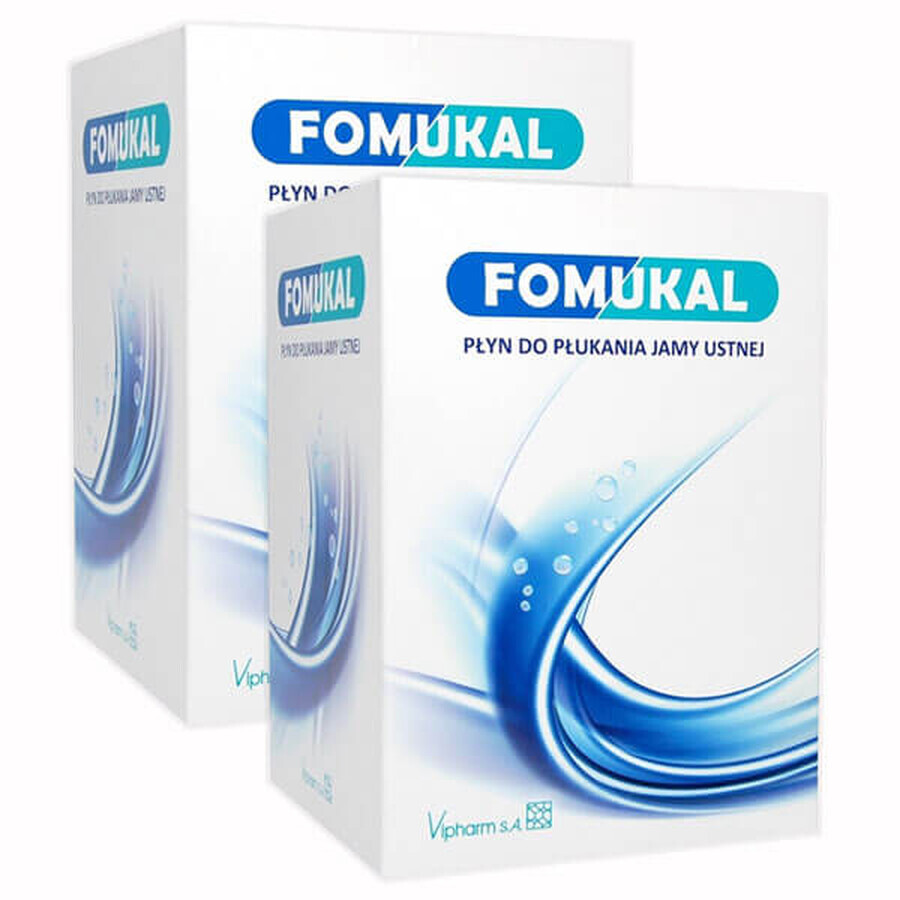 Fomukal, bain de bouche, 2 x 225 ml + 2 x 225 ml