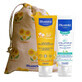 Mustela Sun set, Baby on the go - peau &#224; tendance atopique, lait solaire, SPF 50, 40 ml + Stelatopia, cr&#232;me visage, 40 ml