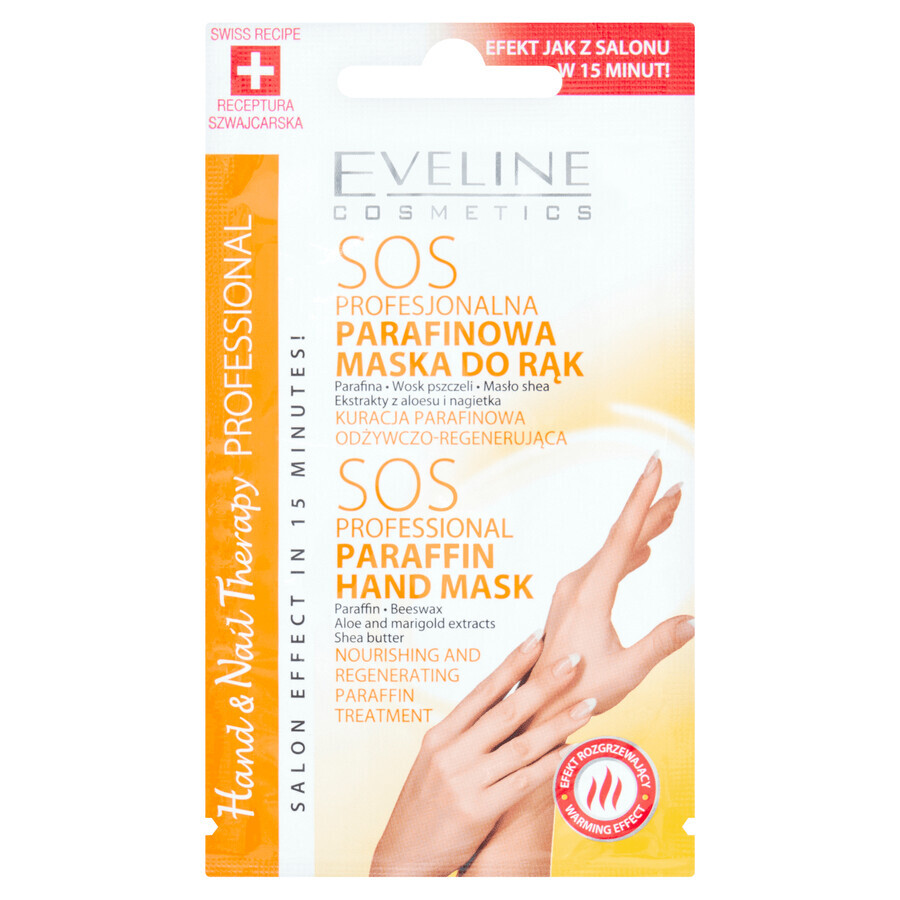 Eveline Cosmetics Hand Nail Therapy SOS, masque à la paraffine pour les mains, 7 ml