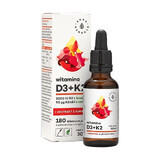 Aura Herbals Vitamine D3 + K2 + extrait de curcuma, gouttes, 30 ml