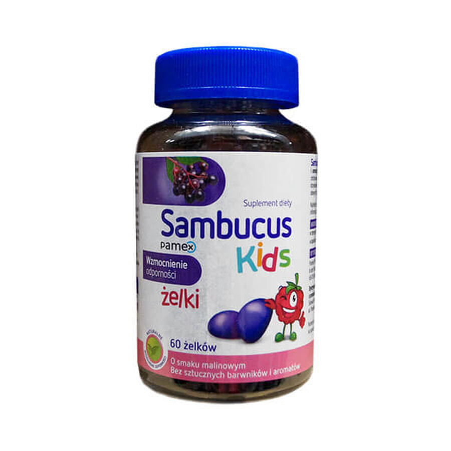 Gel Sambucus Kids, goût framboise, 60 pièces