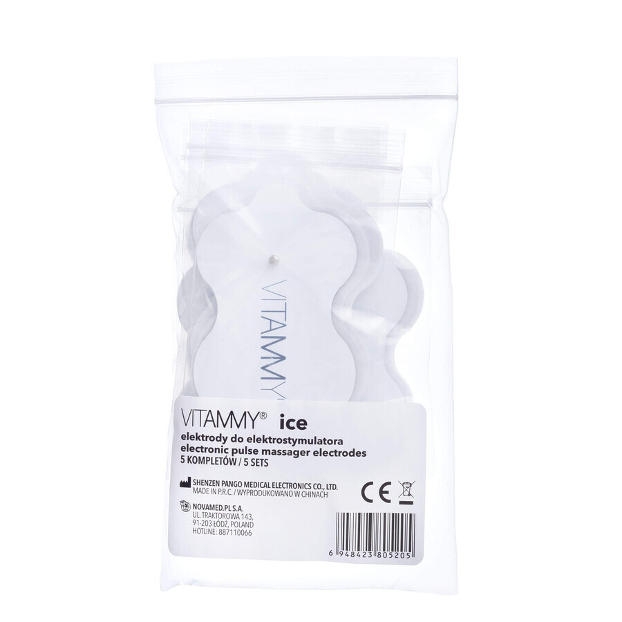 Novamed Vitammy Ice, électrodes pour électrostimulateur, 5 paires