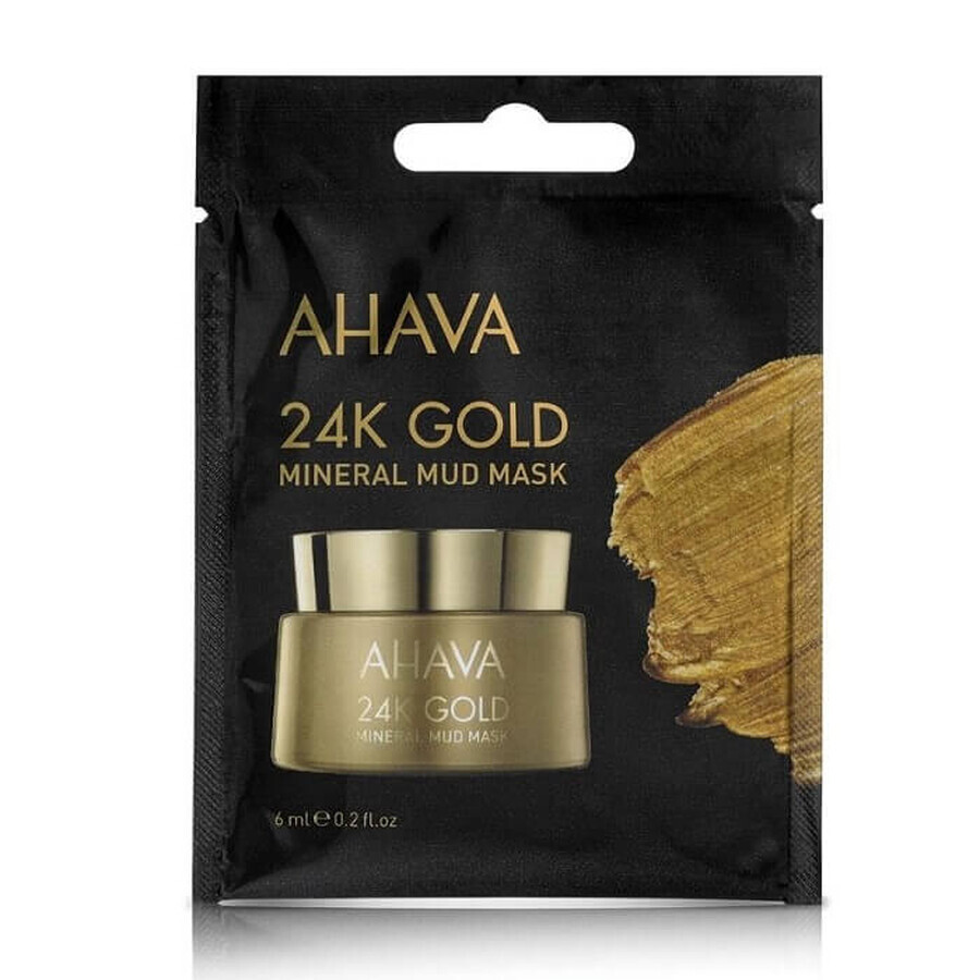 Masque de boue minérale 24K Gold à usage unique, 6 ml, Ahava