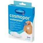 Cosmopor Waterproof, medicazione assorbente, autoadesiva, impermeabile, sterile, trasparente, 10 cm x 8 cm, 5 pezzi