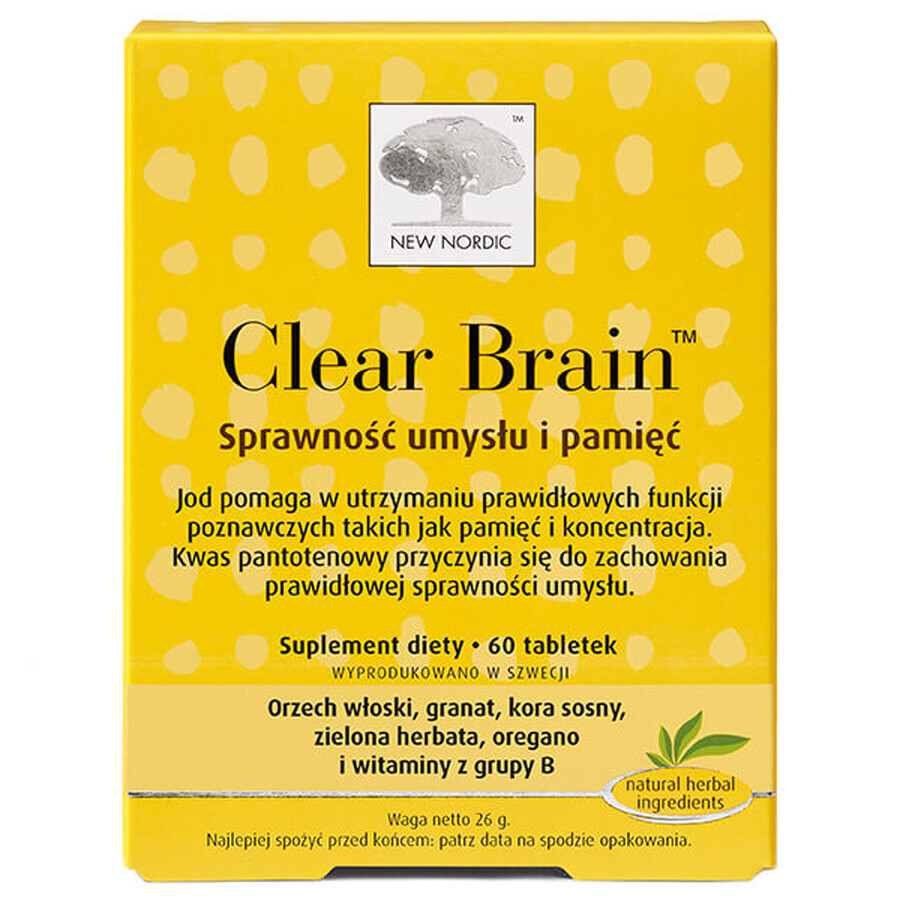 New Nordic Clear Brain, 60 comprimés