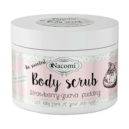 Nacomi, scrub naturale allo zucchero per il corpo, budino alla fragola, 200 g