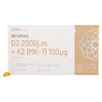 SEMA Lab Vitamine D3 2000 UI + K2 (MK-7) 100 µg, 60 capsules molles