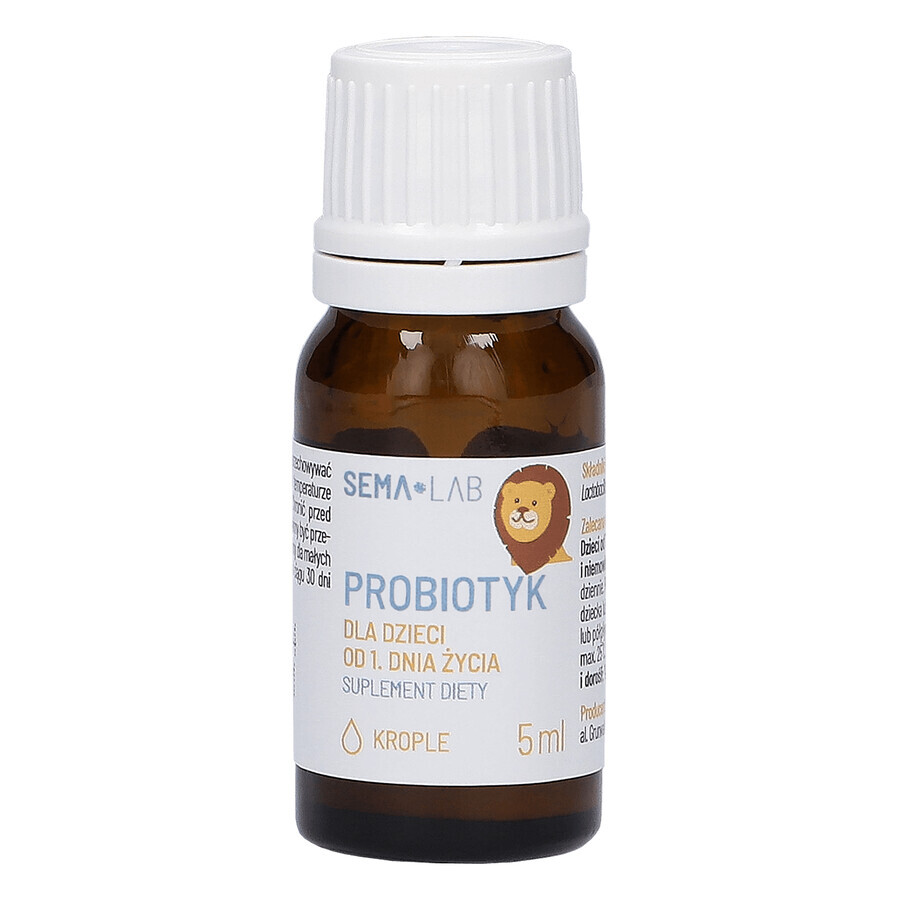 SEMA Lab Probiotique pour enfants dès le premier jour, gouttes, 5 ml