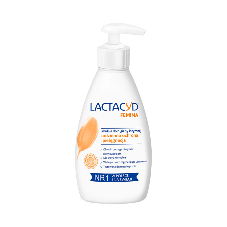 Lactacyd Femina, loción para la higiene íntima con bomba, 200 ml