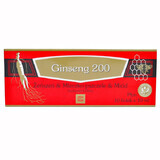 Ginseng 200, Ginseng, gelée royale et miel, 10 flacons de 10 ml chacun