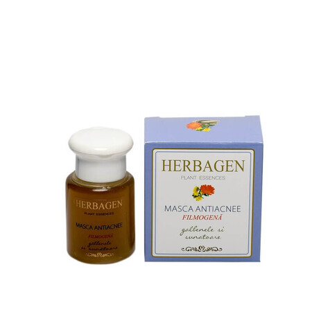 Masque filmogène anti-acné aux soucis et tournesols, 60 ml, Herbagen