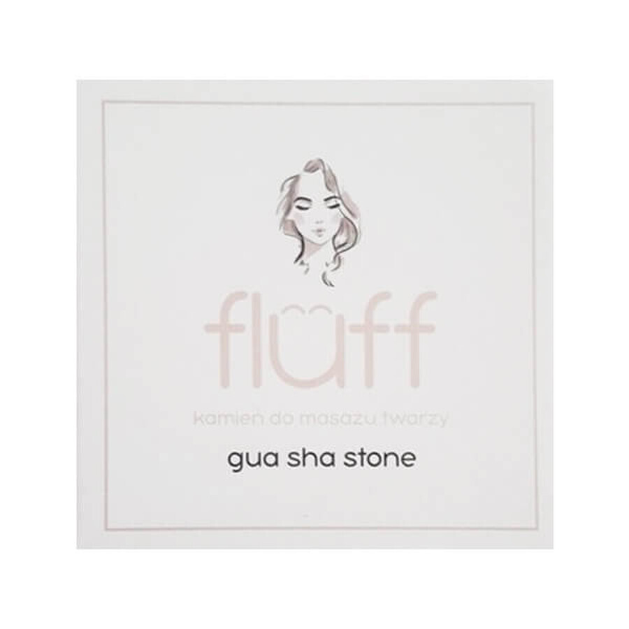 Fluff, pierre Gua Sha pour massage facial, quartz naturel