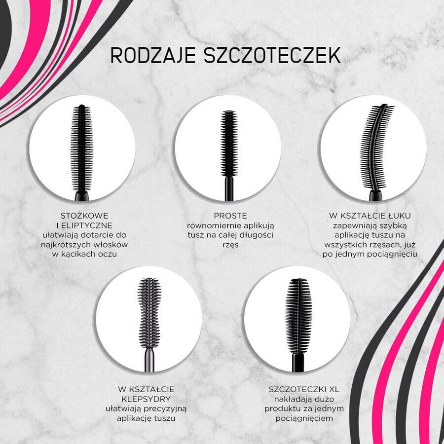 Eveline Cosmetics Mega Size Lashes, mascara allongeant et épaississant, noir, 10 ml