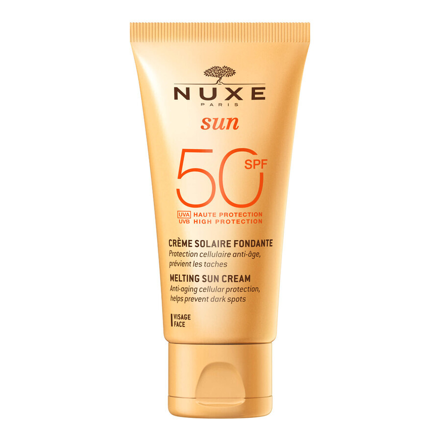 Nuxe Sun, crème solaire délicieuse pour le visage, SPF 50, 50 ml