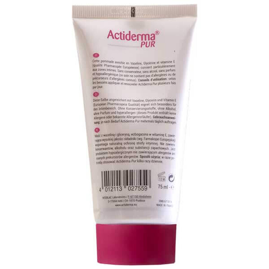 Actiderma Pur Intimate Hygiene, hypoallergenic ointment for babies, children and adults, 75 ml