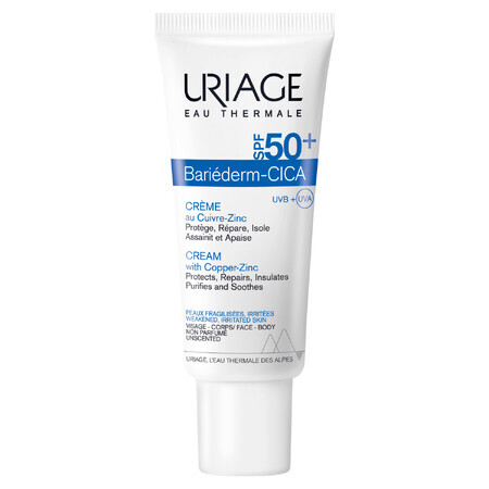 Uriage Bariederm, Cica, cream SPF 50+, 40 ml