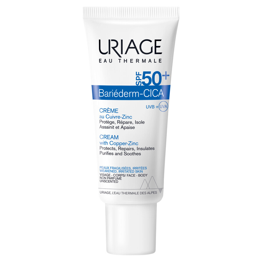 Uriage Bariederm, Cica, cream SPF 50+, 40 ml