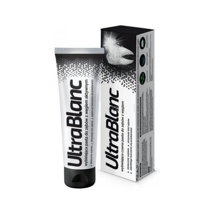 UltraBlanc, dentifrice blanchissant au charbon actif, 75 ml