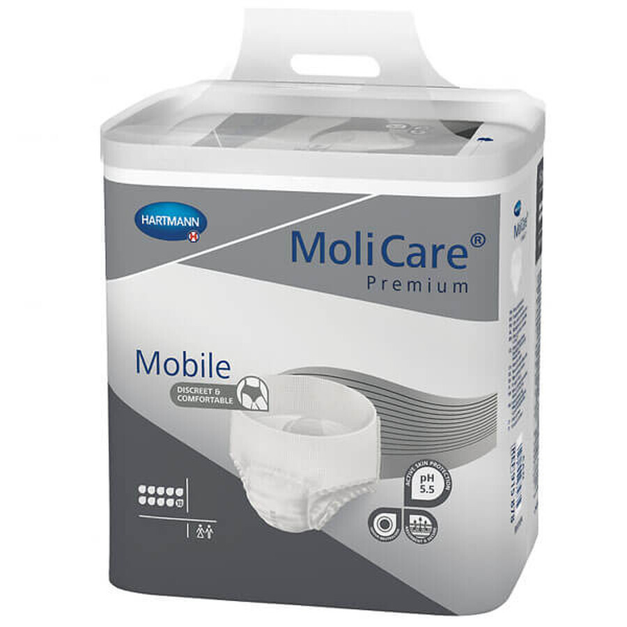 MoliCare Premium Mobile, couches, taille L, 100-150 cm, 10 gouttes, 14 pcs