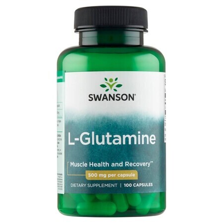 Swanson L-Glutamine, L-Glutamine 500 mg, 100 gélules