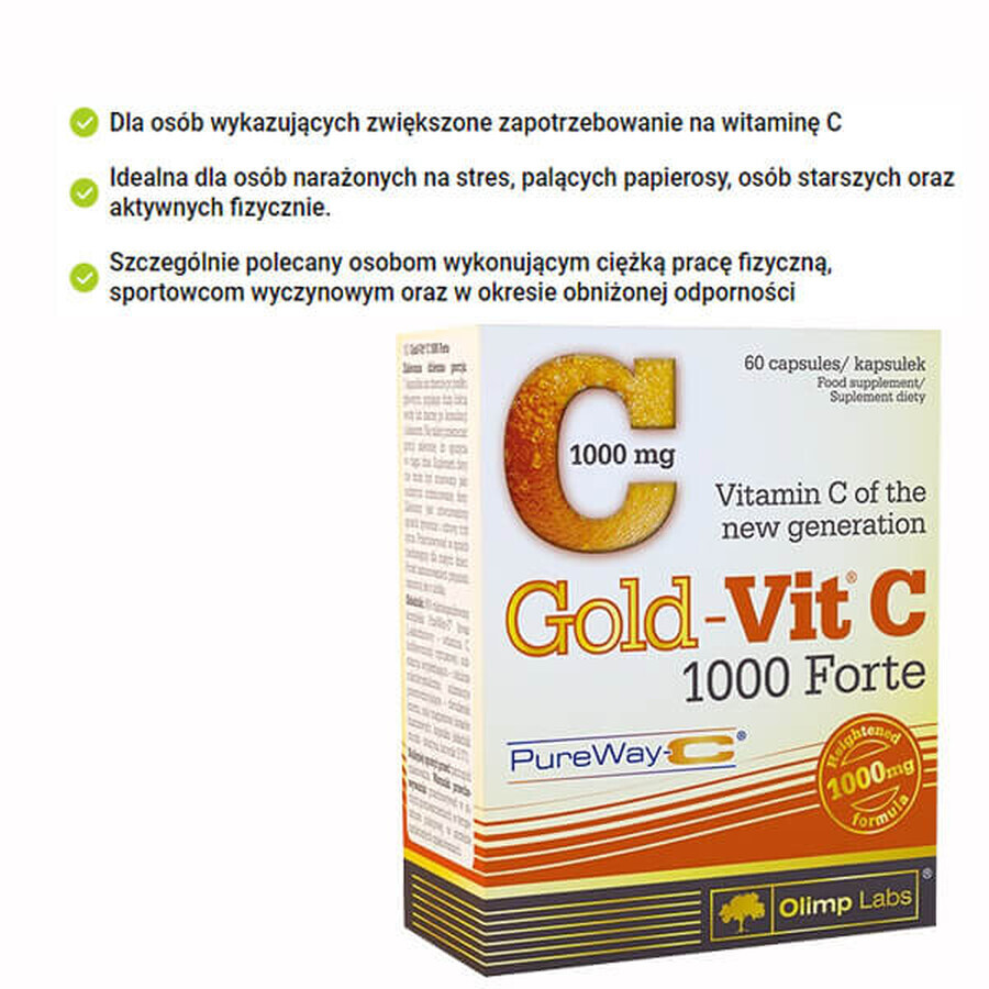 Olimp Gold-Vit C 1000 Forte, 60 gélules