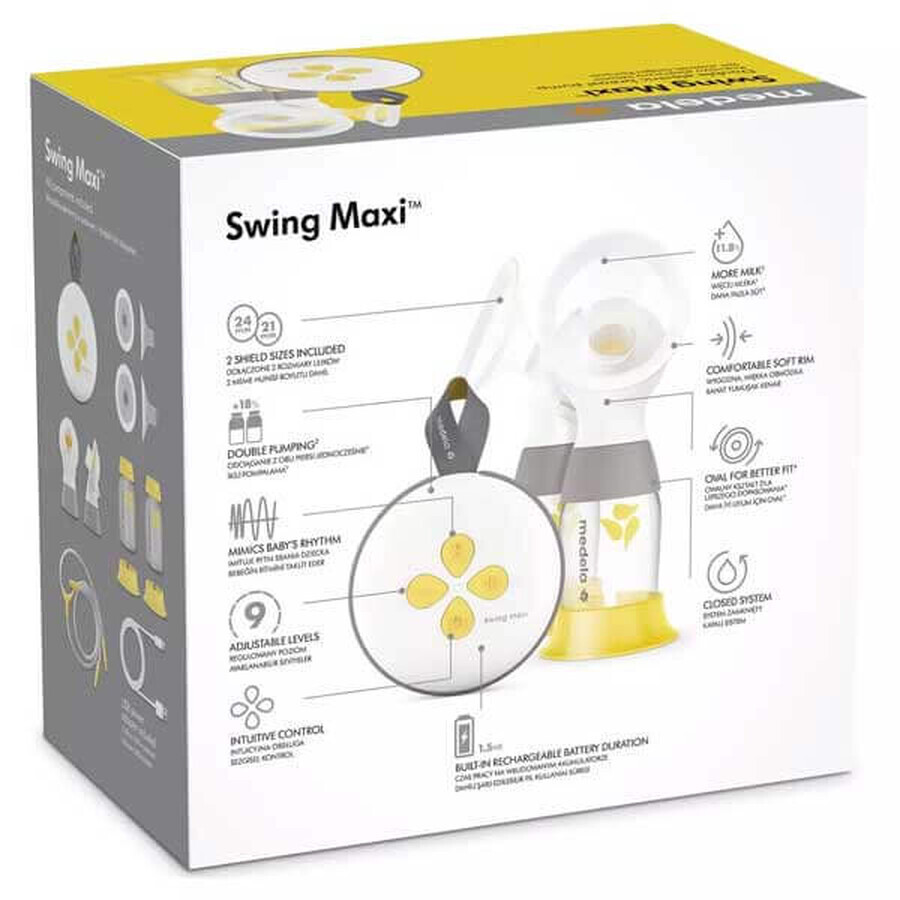 Medela Swing Maxi, tire-lait électrique pour deux seins, biphasé, 1 pc.