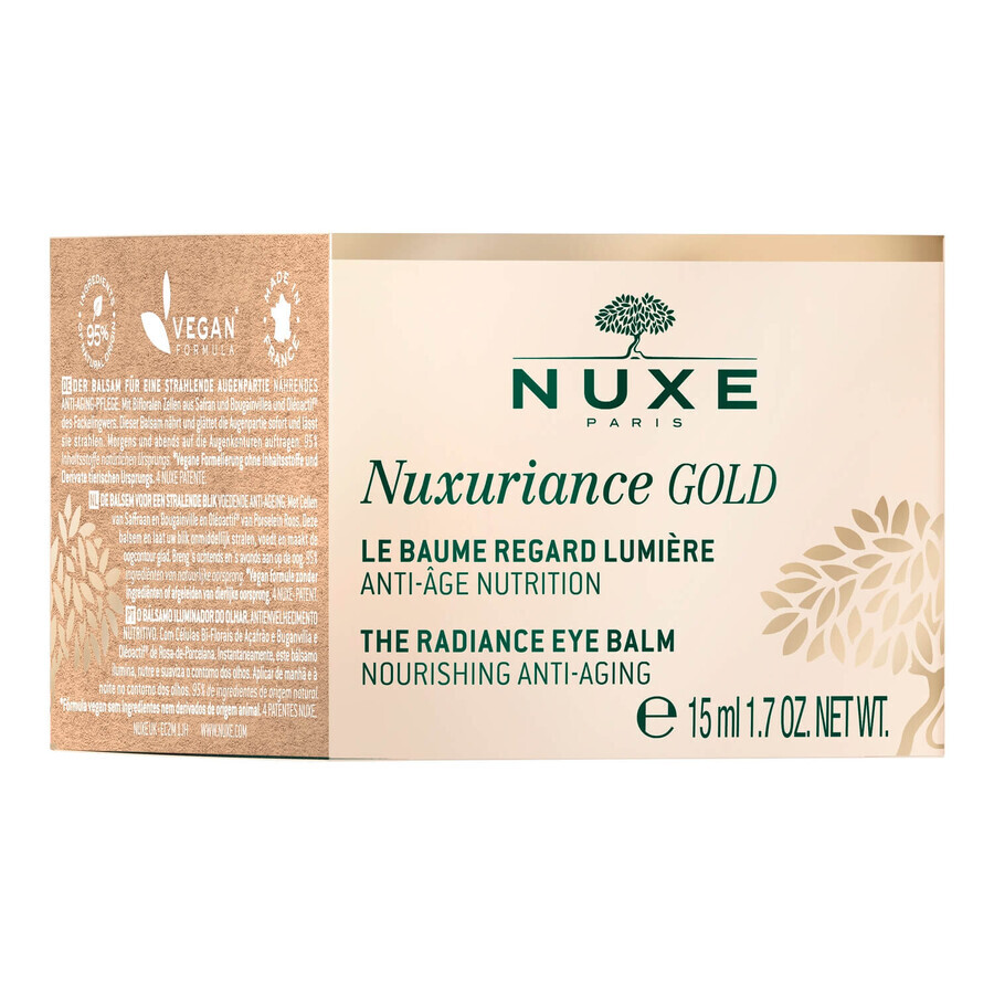 Nuxe Nuxuriance Gold, Baume illuminateur pour les yeux, peaux sèches, 15 ml