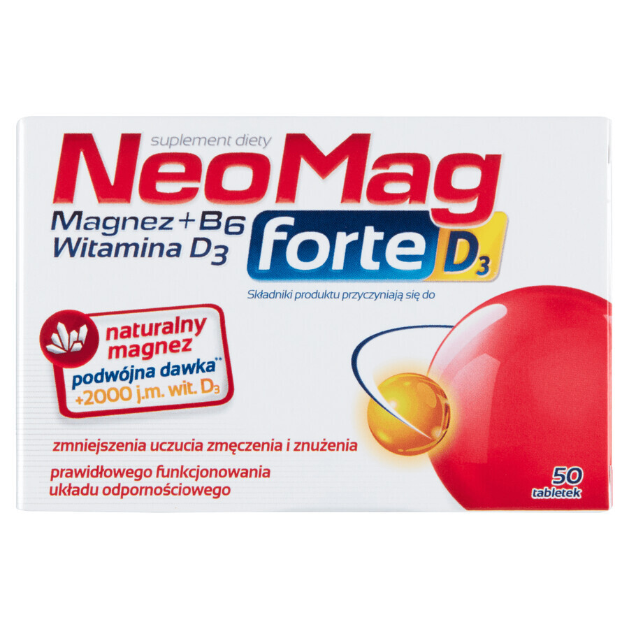 NeoMag Forte D3, 50 comprimés EMBALLAGE DEFECTUEUX