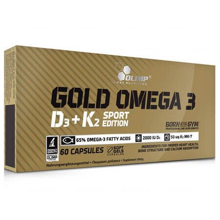 Gold Omega 3 D3 + K2 Sport Edition, 60 gélules