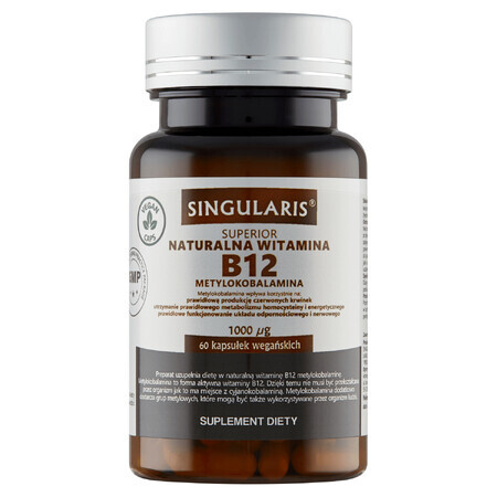 Singularis Superior Natural Vitamin B12 1000 µg, 60 gélules végétaliennes