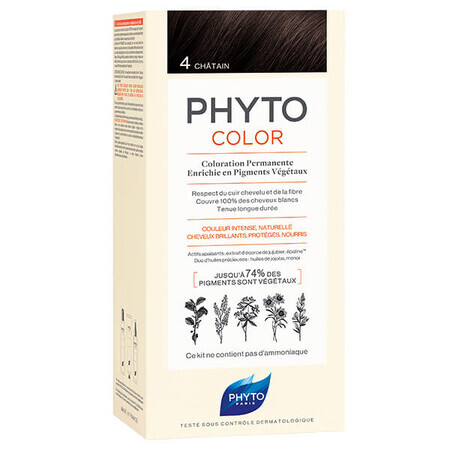 Phyto Color, tintura per capelli, 4 castagne, 50 ml