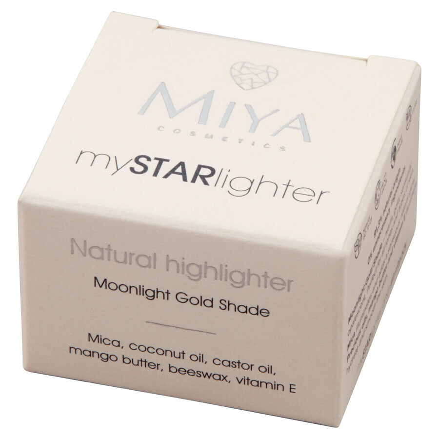 Miya mySTARlighter, iluminator natural cremă, Moonlight Gold, 4 g