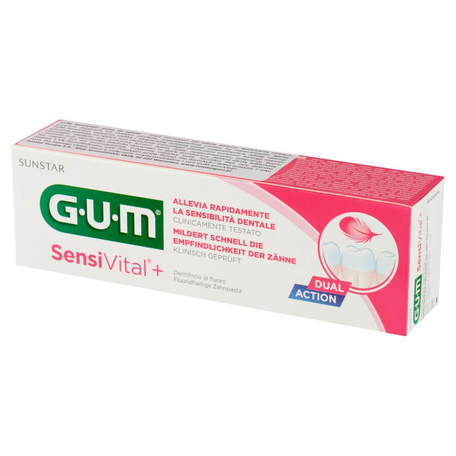 Sunstar Gum SensiVital+, dentifrice pour dents sensibles, 75 ml