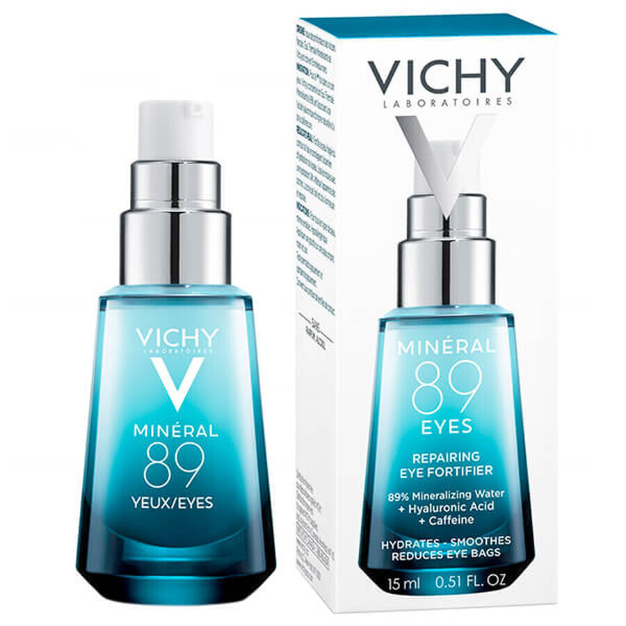 Vichy Mineral 89 Eyes, repairing cream for strengthening the skin under the eyes, 15 ml