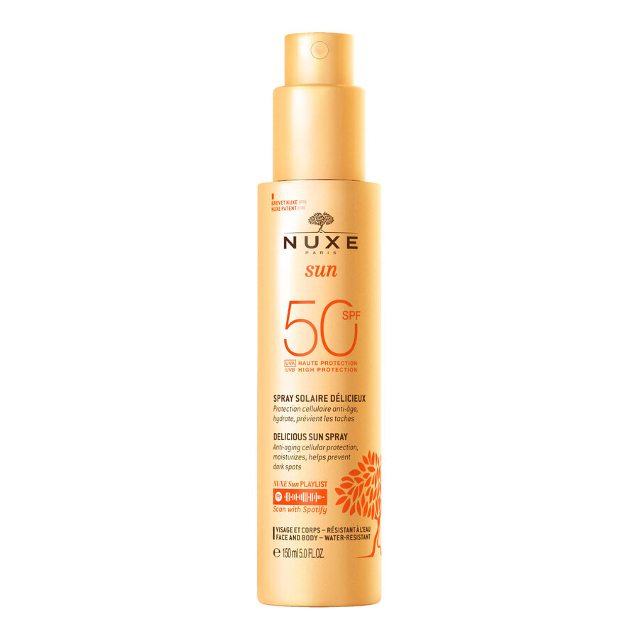 Nuxe Sun, lotion bronzante pour le visage et le corps, SPF 50, 150 ml