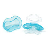 BabyOno, tettarella refrigerante, in silicone, blu, 1008/01, dopo 3 mesi, 1 pezzo