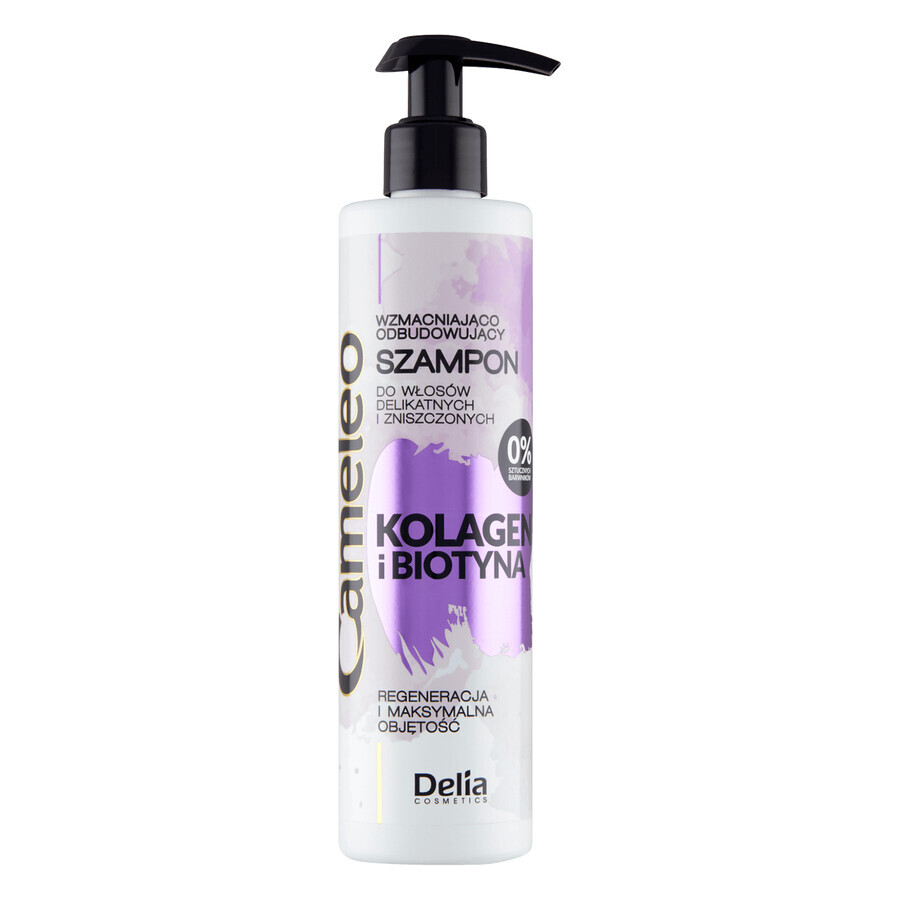 Delia Cameleo Collagen und Biotin, Kräftigendes und aufbauendes Shampoo für feines und geschädigtes Haar, 250 ml