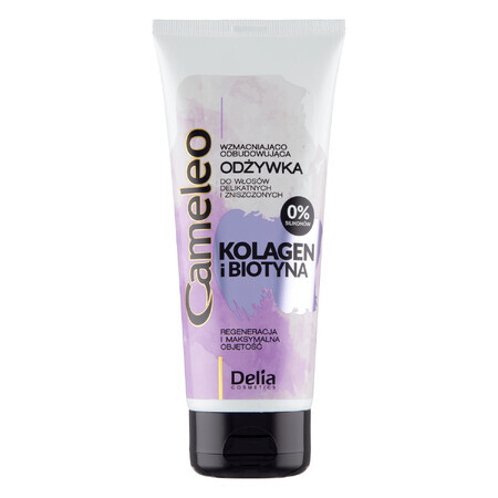 Delia Cameleo Collageen en Biotine, Versterkende en Opbouwende Conditioner voor Fijn en Beschadigd Haar, 200 ml