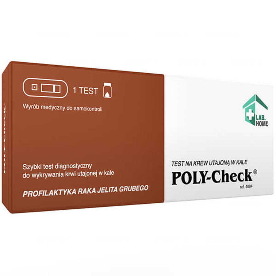 LabHome Poly-Check, test FOB pour le sang occulte fécal, 1 pièce