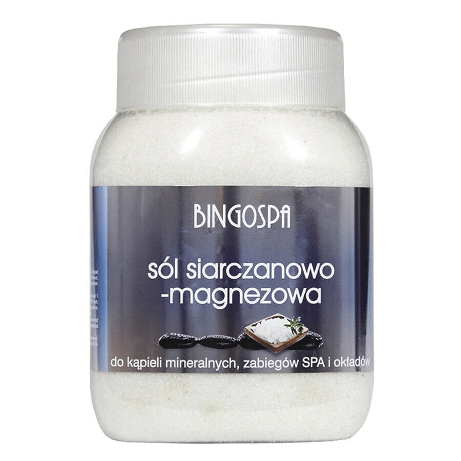 Bingospa, sel de sulfate de magnésium pour bains minéraux, cures thermales et enveloppements, 1250 g