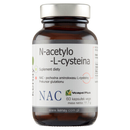 Kenay NAC N-acétyl-L-cystéine, 60 gélules végétales