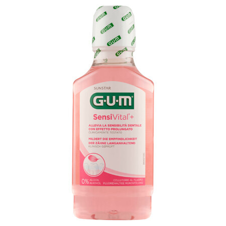 Sunstar Gum SensiVital+, bain de bouche pour réduire la sensibilité dentaire, 300 ml