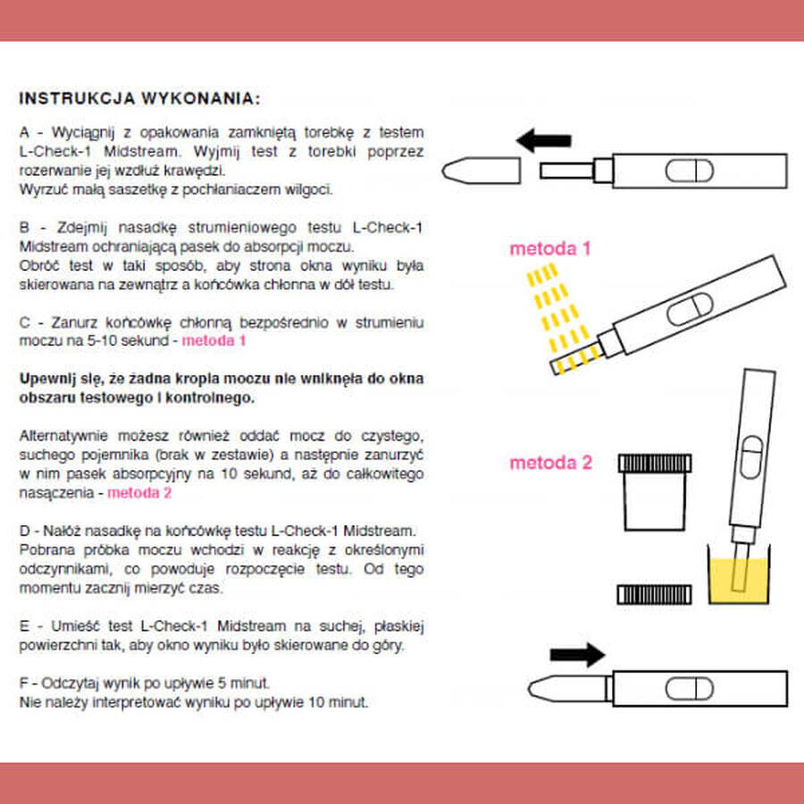 L-Check-1 Midstream Test d'ovulation, 1 paquet (5 tests)