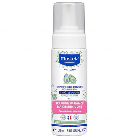 Mustela Bebe Enfant, shampooing moussant antipelliculaire pour bébé, 150 ml