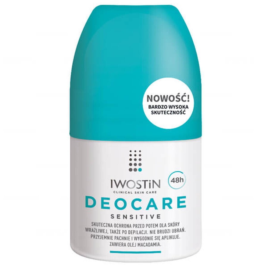 Iwostin Deocare Sensitive, anti-transpirant pour peau sensible, roll-on, 50 ml