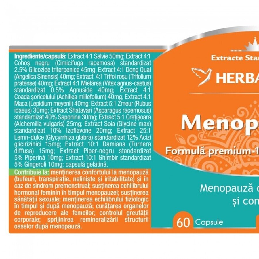 MenopauZen, 120 capsule, Herbagetica 