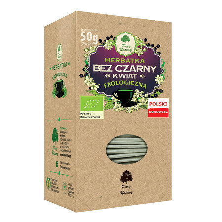 Darya Natury Elderflower, organic tea, 2 gx 25 sachets